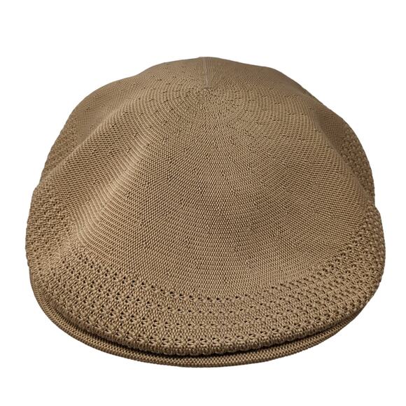 Kangol Tropic Ventair Newsboy Cap Brown Medium Lightweight Knit Blank - Picture 1 of 11